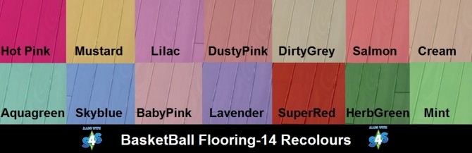 Sims 4 EP03 Basketball Flooring 14 Recolours by wendy35pearly at Mod The Sims
