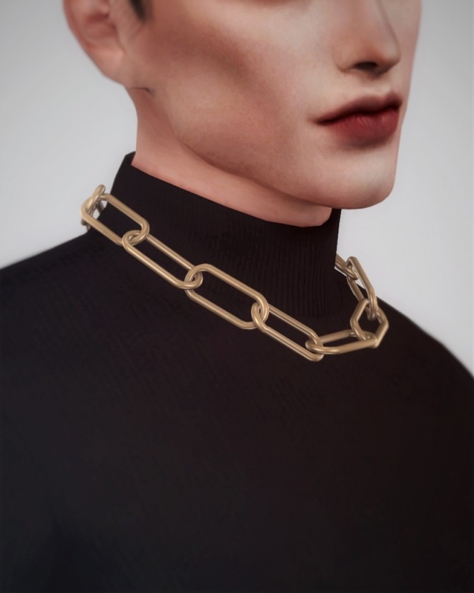 Sims 4 Bold chain necklace at Rona Sims