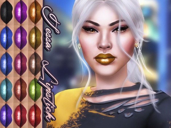 Sims 4 Tessa Lipstick by KatVerseCC at TSR