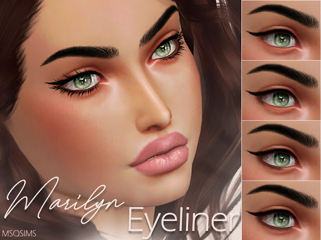 Sims 4 Marilyn Eyeliner at MSQ Sims