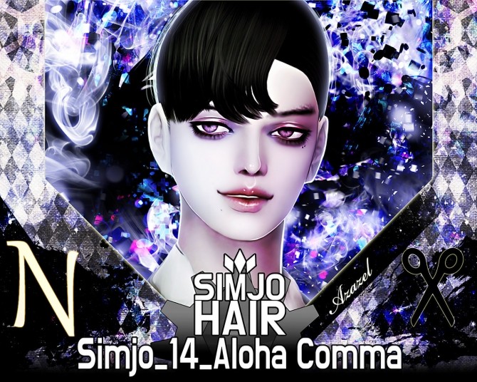 Sims 4 Hair 14 Aloha Comma at Kim Simjo