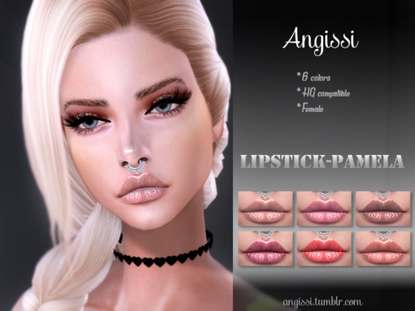Sims 4 Pamela lipstick by ANGISSI at TSR