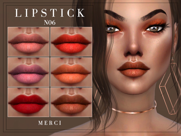 Sims 4 Lipstick N06 by Merci at TSR