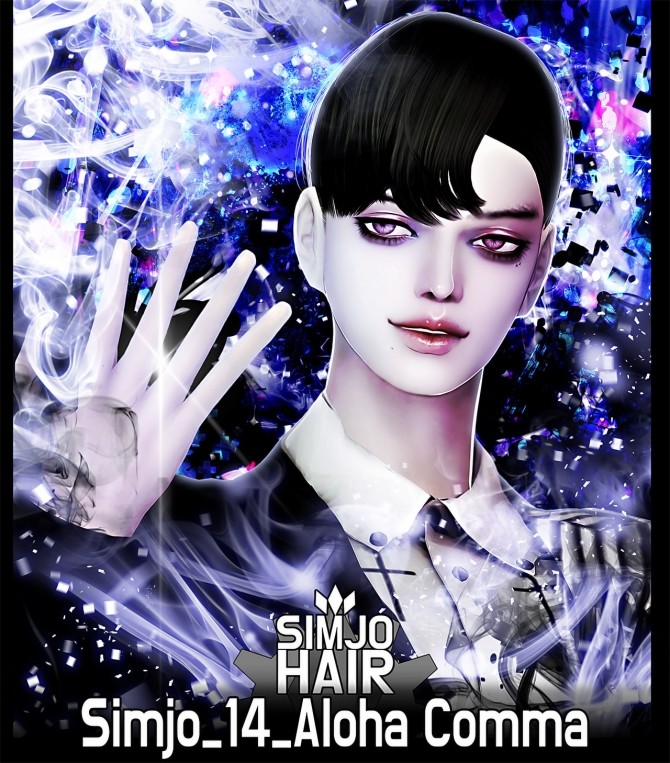 Sims 4 Hair 14 Aloha Comma at Kim Simjo