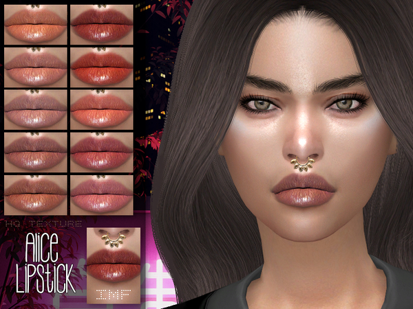 Sims 4 IMF Alice Lipstick N.129 by IzzieMcFire at TSR