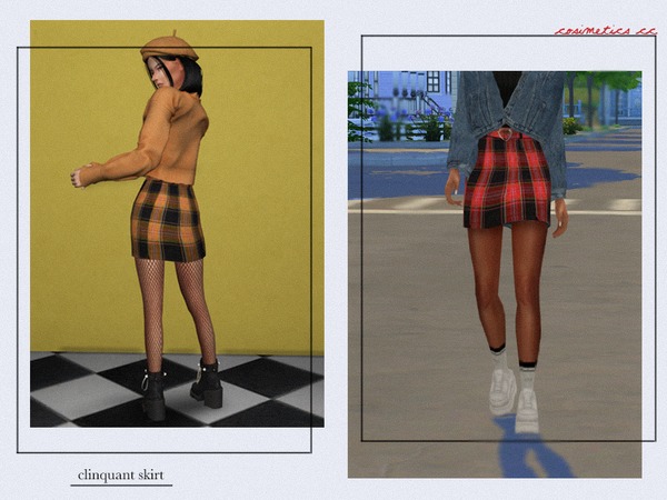 Sims 4 Clinquant skirt by cosimetics at TSR