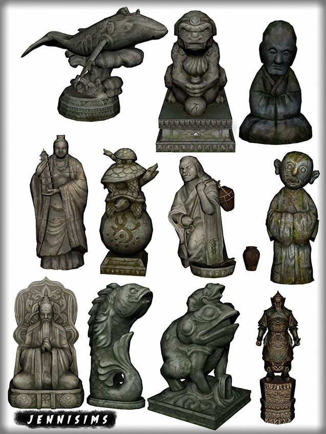 Sims 4 Garden statues 11 Items at Jenni Sims