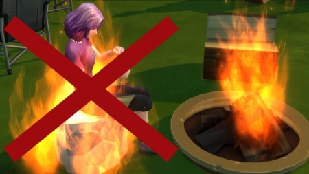 Campfire – No Fire by DemonOfSarila at Mod The Sims