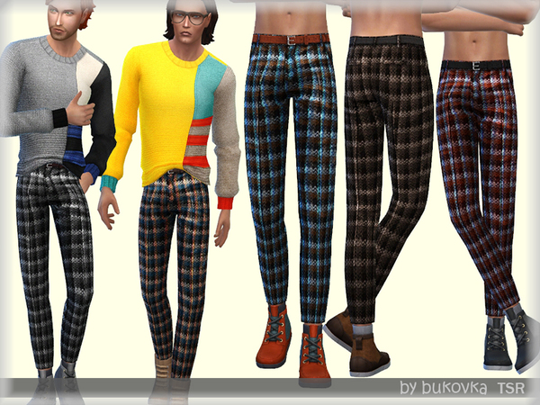 Sims 4 Plaid Pants by bukovka at TSR