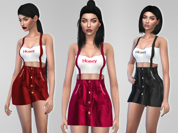 Sims 4 Honey Dress by Puresim at TSR