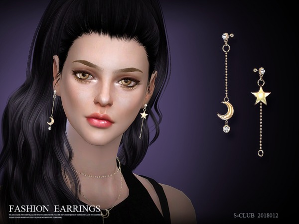 Sims 4 Earring 201812 by S Club LL at TSR