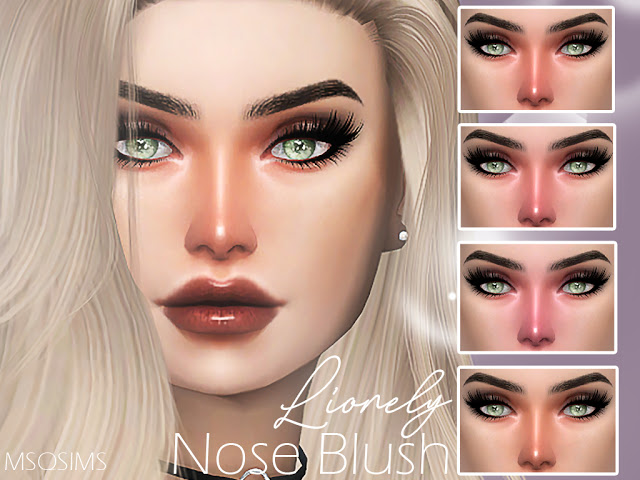 Sims 4 Lionely Nose Blush at MSQ Sims