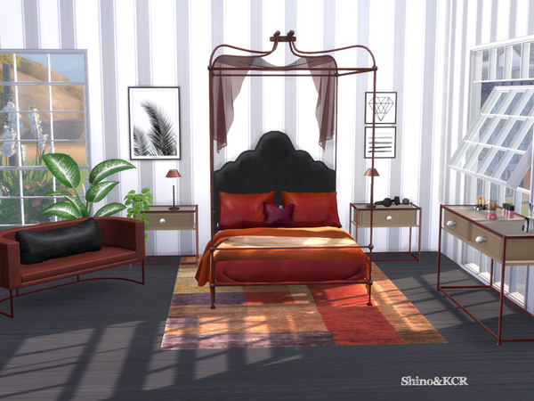 Sims 4 Bedroom Liz by ShinoKCR at TSR