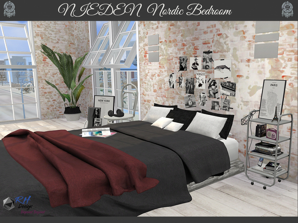 Sims 4 NEIDEN Nordic Bedroom by RightHearted at TSR