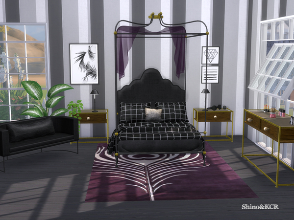 Sims 4 Bedroom Liz by ShinoKCR at TSR