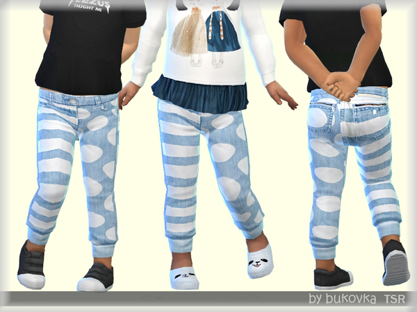 Sims 4 Denim pants by bukovka at TSR