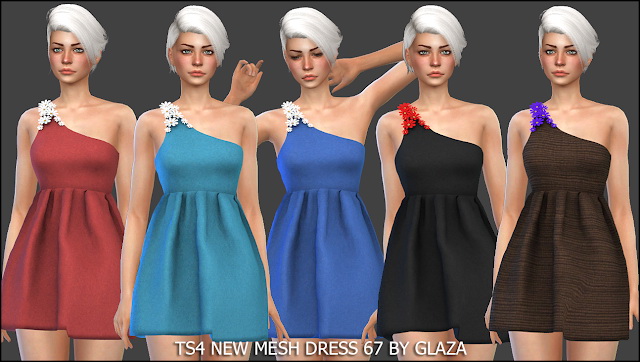 Sims 4 DRESS 67 at All by Glaza