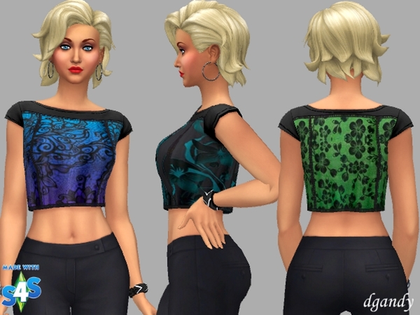 Sims 4 Claire top by dgandy at TSR