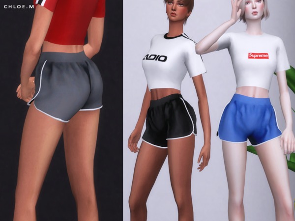 Sims 4 Sports Shorts by ChloeMMM at TSR