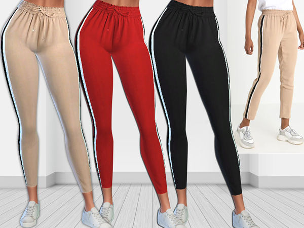 Sims 4 New Look Side Stripe Casual and Athletic Trousers by Saliwa at TSR