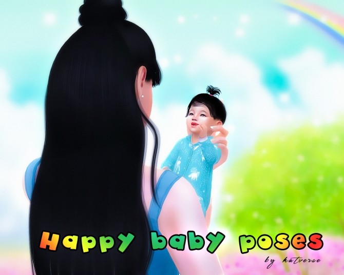 Sims 4 Happy Baby poses at Katverse