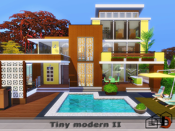 Sims 4 Tiny modern II house by Danuta720 at TSR