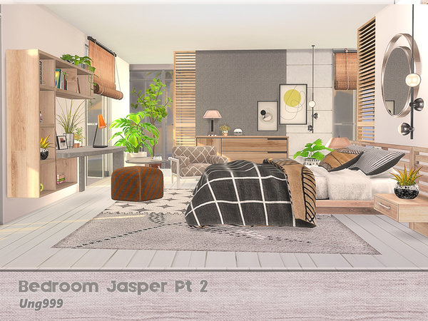 Sims 4 Bedroom Jasper Pt 2 by ung999 at TSR