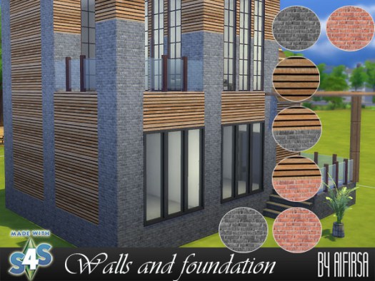 Sims 4 Walls and foundation at Aifirsa