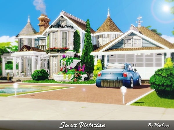 Sims 4 Sweet Victorian house by MychQQQ at TSR