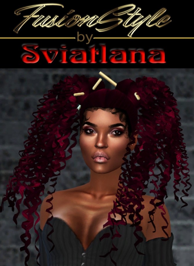 Sims 4 Curly hair at FusionStyle by Sviatlana