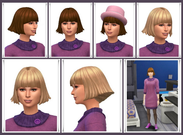 Sims 4 Symmetric Bangs females at Birksches Sims Blog