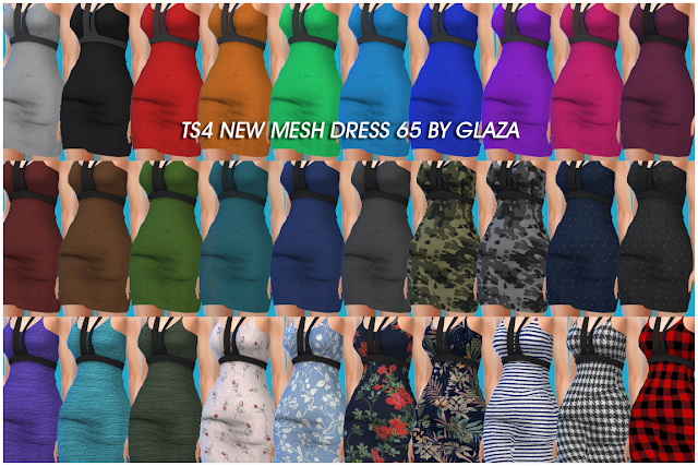 Sims 4 DRESS 65 at All by Glaza