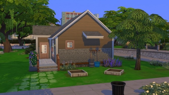 Sims 4 Flatstone starter house by Delise at Sims Artists