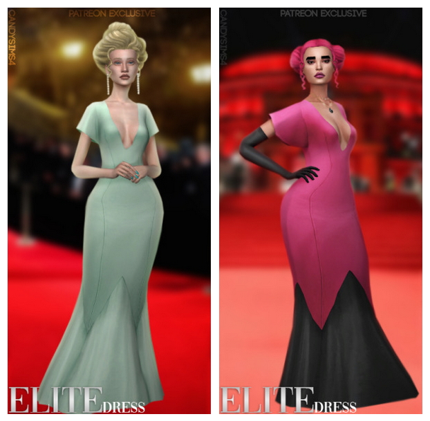 Sims 4 ELITE DRESS (P) at Candy Sims 4