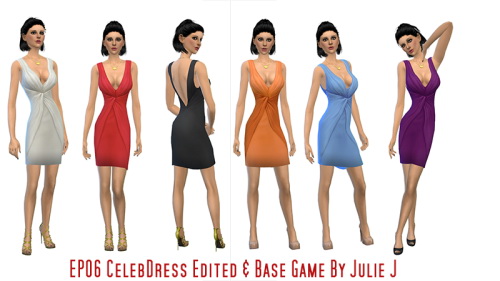 Sims 4 EP06 CelebDress Edited & Base Game at Julietoon – Julie J