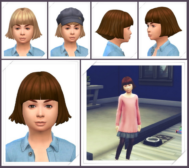 Sims 4 Girls Symmetric Bob at Birksches Sims Blog