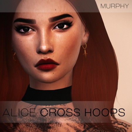Alice Cross Hoops by Victoria Kelmann at MURPHY