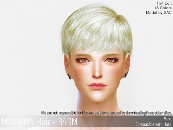 Hair 349M at May Sims » Sims 4 Updates