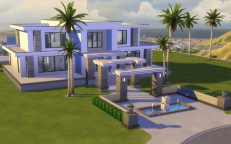 Modern Hills house No CC by govier at Mod The Sims