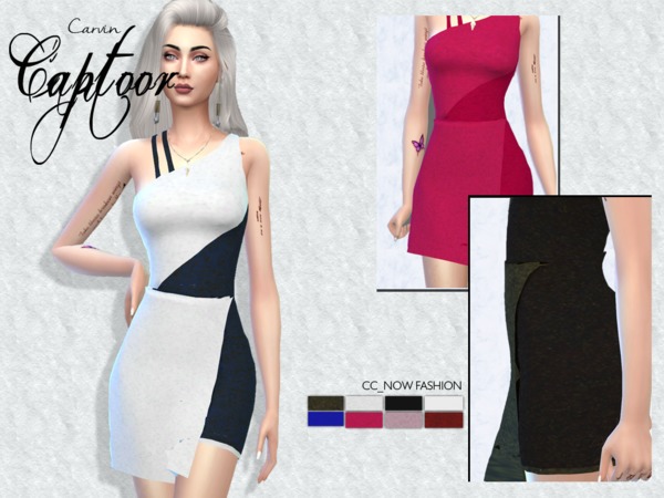Sims 4 Now Fashion dress by carvin captoor at TSR