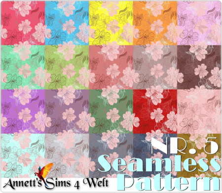 Seamless Pattern Nr. 5 at Annett’s Sims 4 Welt