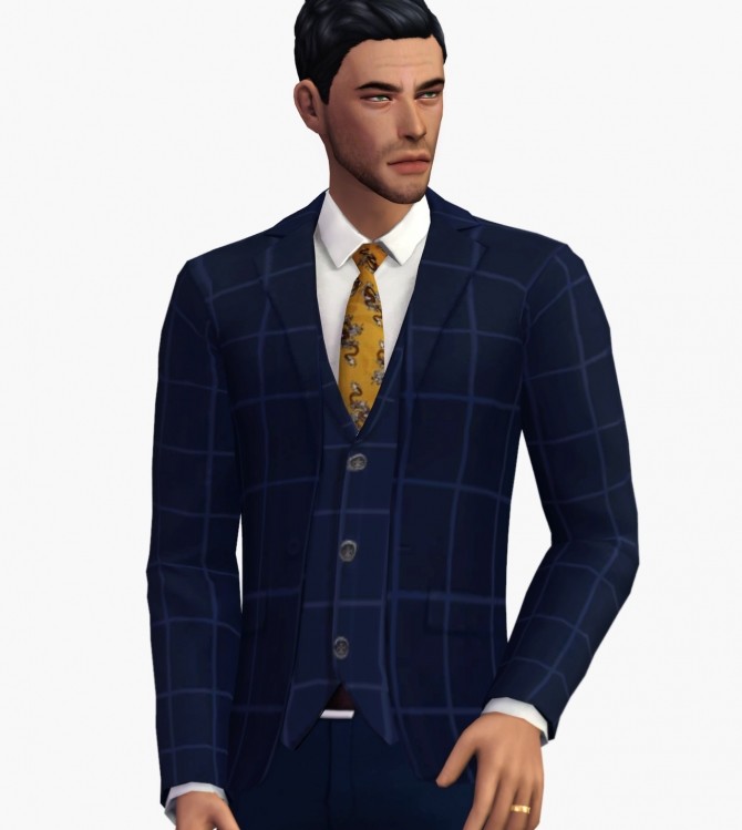 Sims 4 Vintage Three piece Suit Jacket at EFFIE