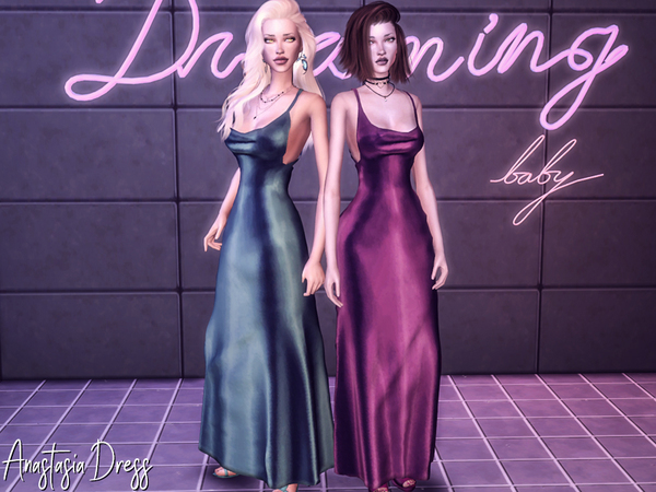 Sims 4 Anastasia Dress by Genius666 at TSR