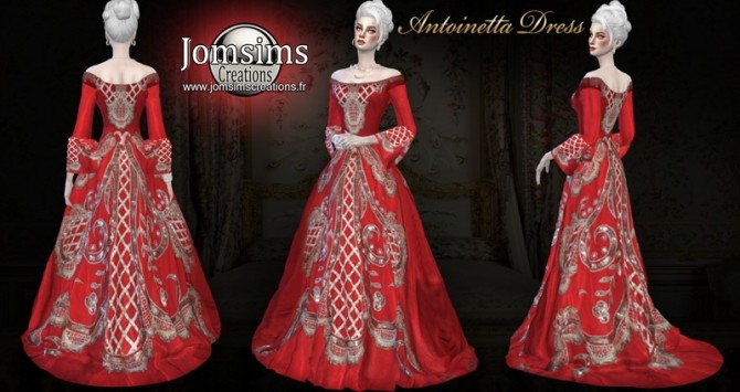 Sims 4 Antoinetta dress at Jomsims Creations