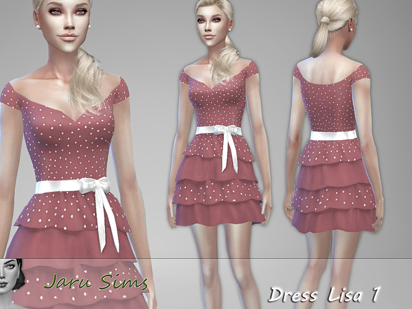 Sims 4 Dress Lisa 1 by Jaru Sims at TSR