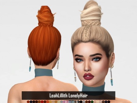 BLONDESIMS LeahLillith Lonely Hair RETEXTURE at REDHEADSIMS