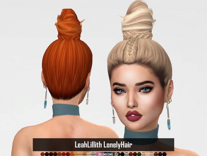 Sims 4 BLONDESIMS LeahLillith Lonely Hair RETEXTURE at REDHEADSIMS