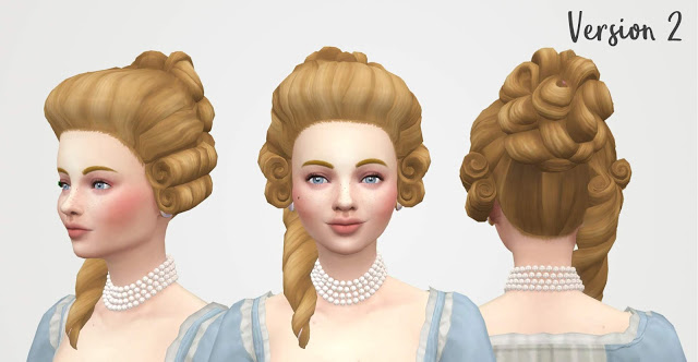 Sims 4 Georgiana Rococo Hair Updo at Historical Sims Life