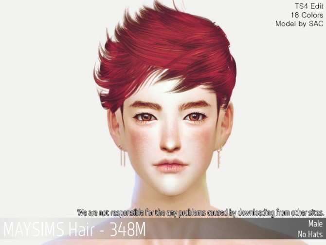 Sims 4 Hair 348M at May Sims