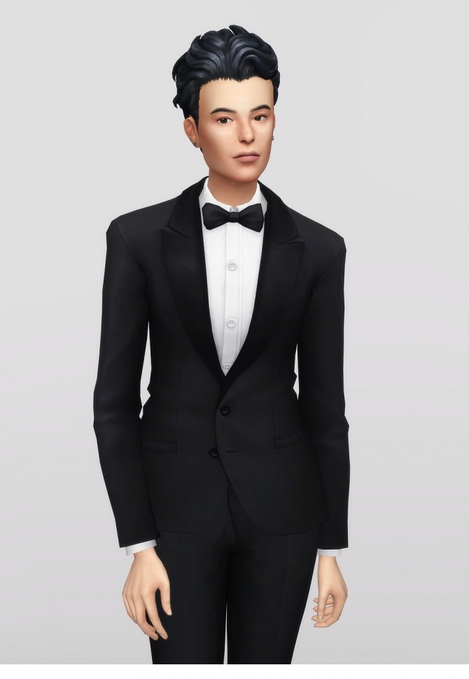 Sims 4 Bow tie suit for F at Rusty Nail